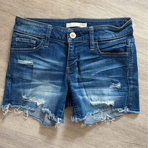Distressed Denim Shorts
